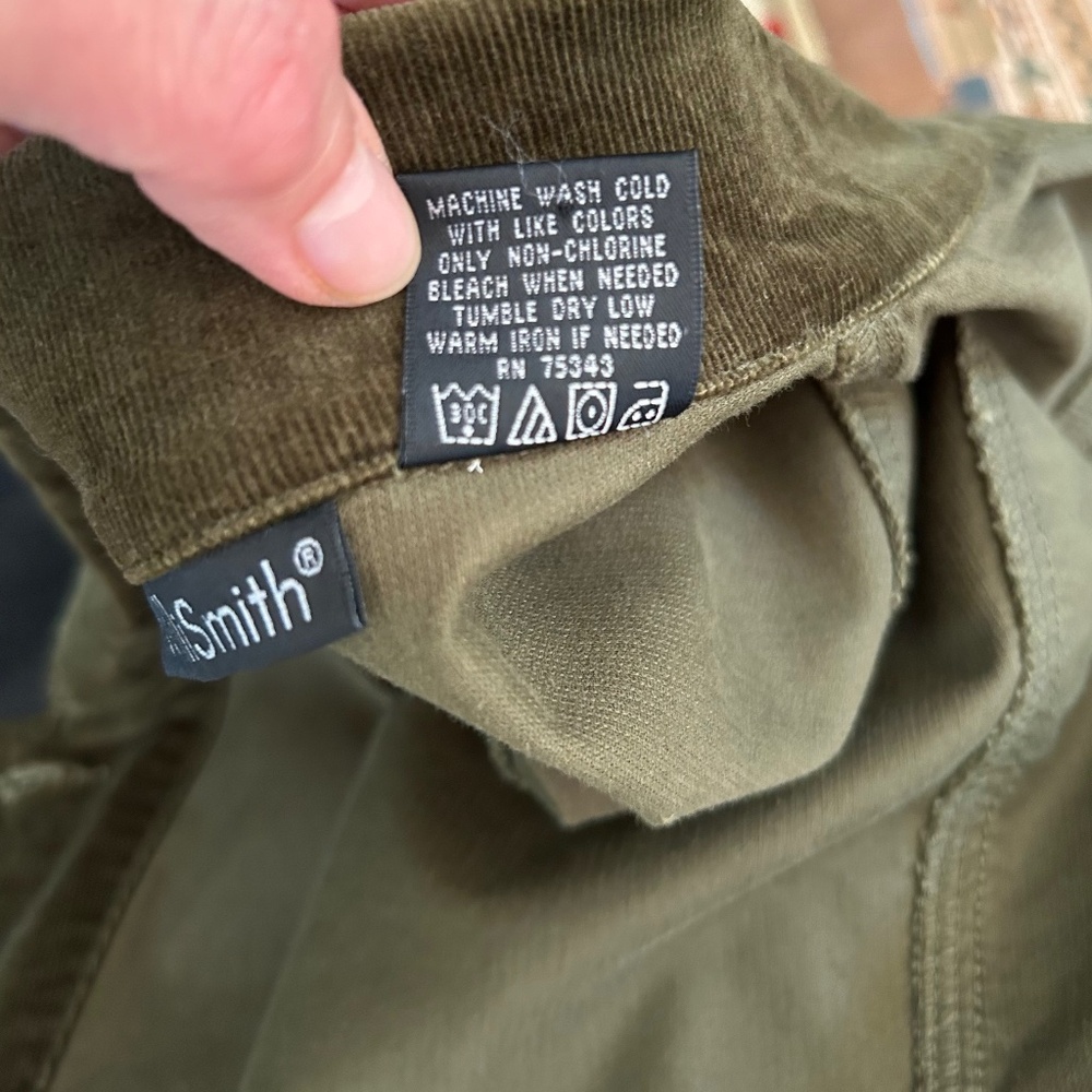 Willi Smith Olive Green Women Corduroy Jacket, Size M - Picture 15 of 16